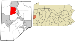 Beaver County Pennsylvania incorporated and unincorporated areas Chippewa township highlighted